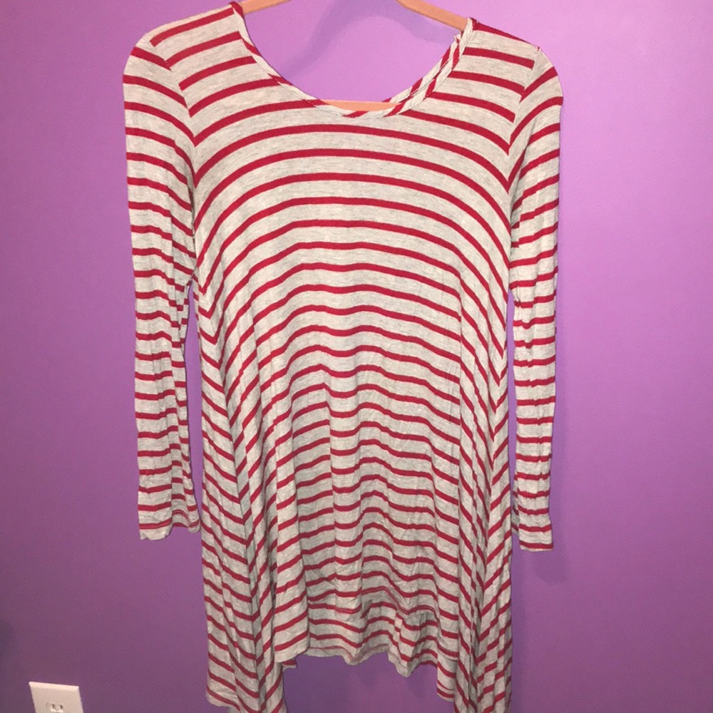 Red and grey striped dress! OFFERS WELCOME